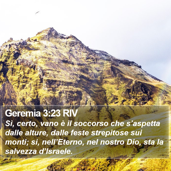 Geremia 3:23 RIV Bible Study