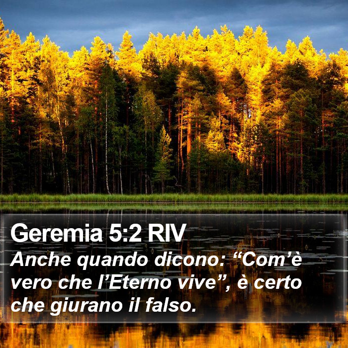 Geremia 5:2 RIV Bible Study
