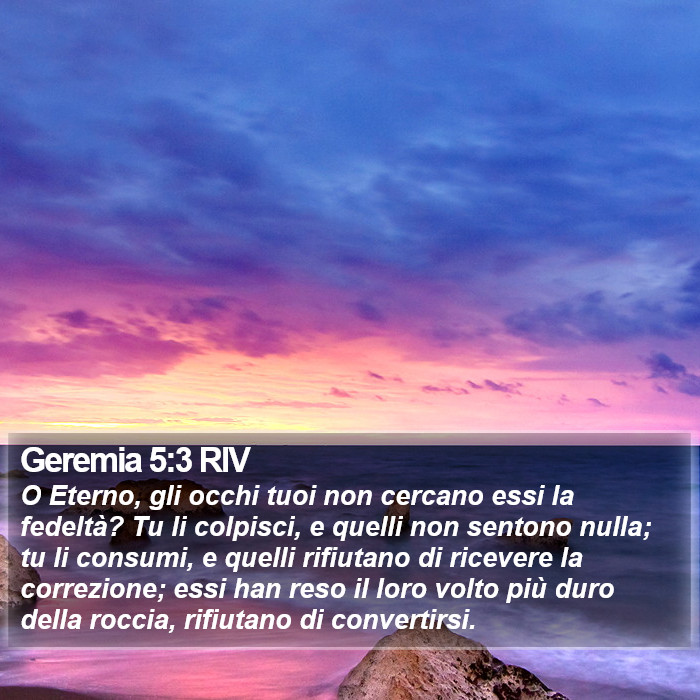 Geremia 5:3 RIV Bible Study