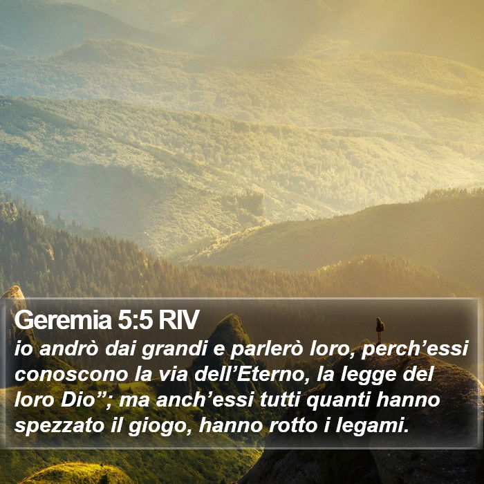 Geremia 5:5 RIV Bible Study