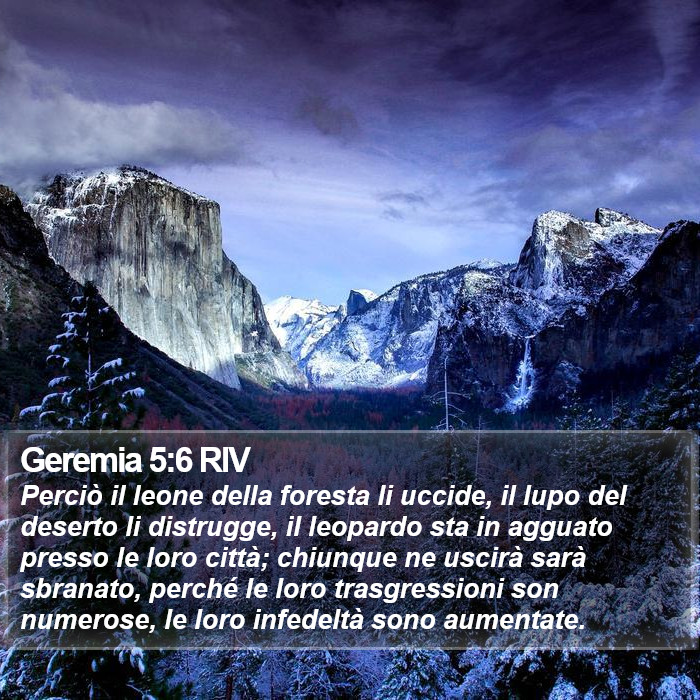 Geremia 5:6 RIV Bible Study