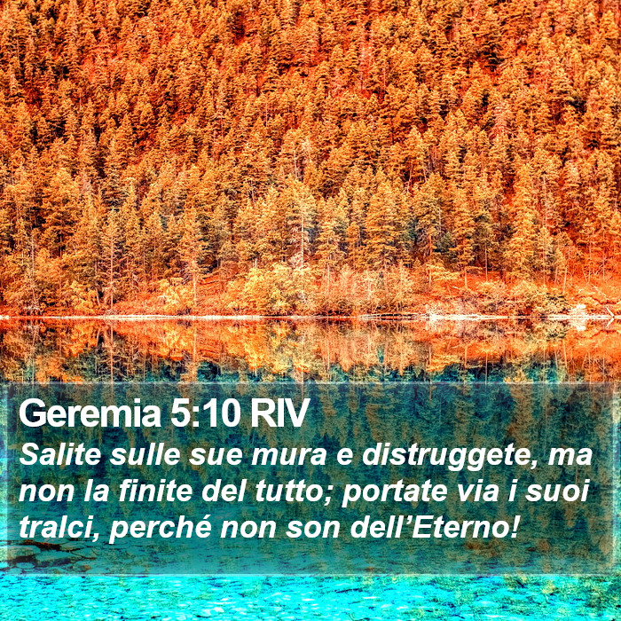 Geremia 5:10 RIV Bible Study