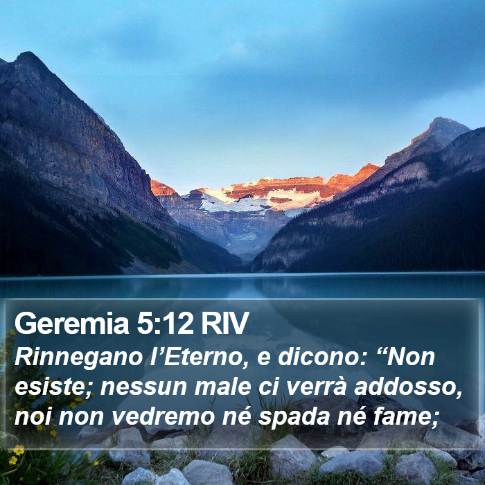 Geremia 5:12 RIV Bible Study