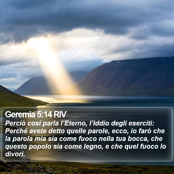 Geremia 5:14 RIV Bible Study
