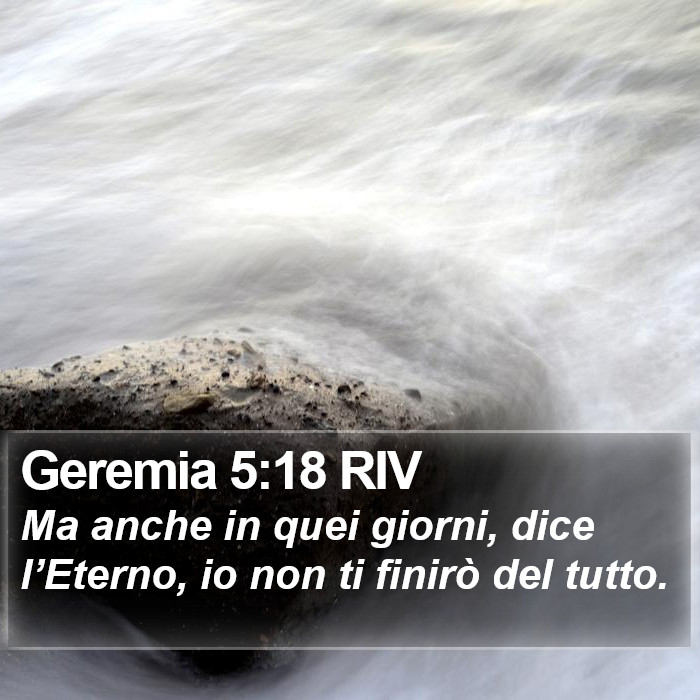 Geremia 5:18 RIV Bible Study