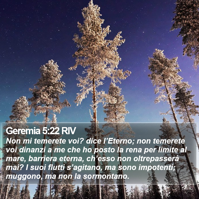 Geremia 5:22 RIV Bible Study