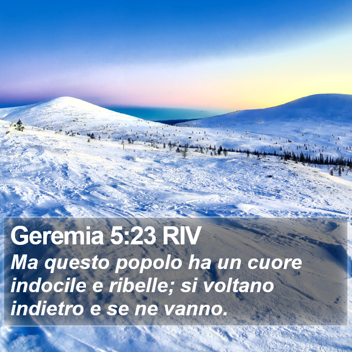 Geremia 5:23 RIV Bible Study