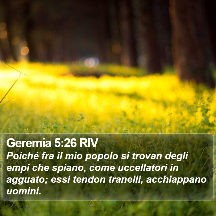 Geremia 5:26 RIV Bible Study