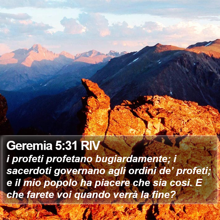 Geremia 5:31 RIV Bible Study