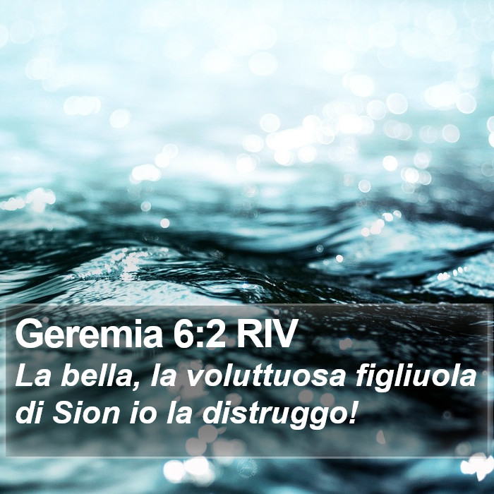 Geremia 6:2 RIV Bible Study