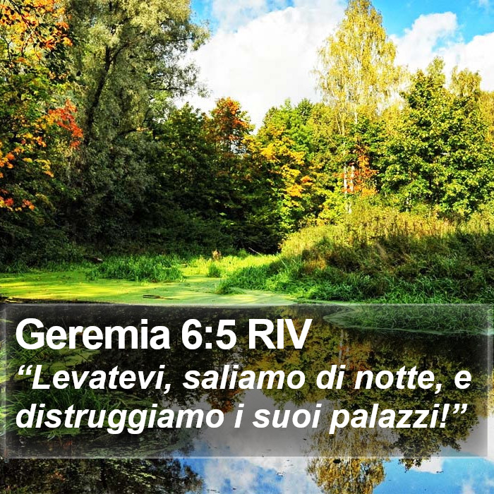 Geremia 6:5 RIV Bible Study