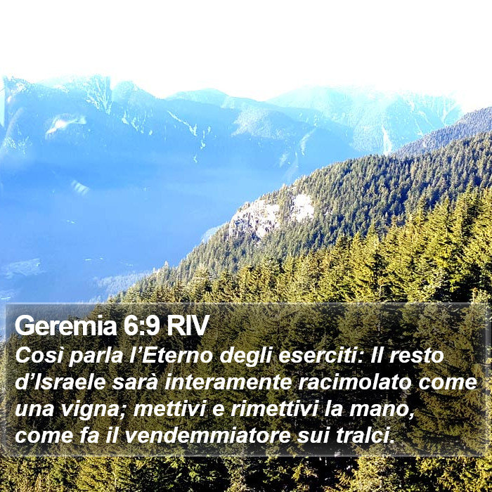 Geremia 6:9 RIV Bible Study
