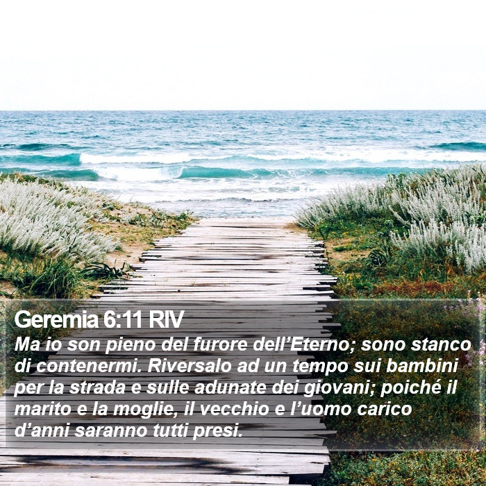 Geremia 6:11 RIV Bible Study