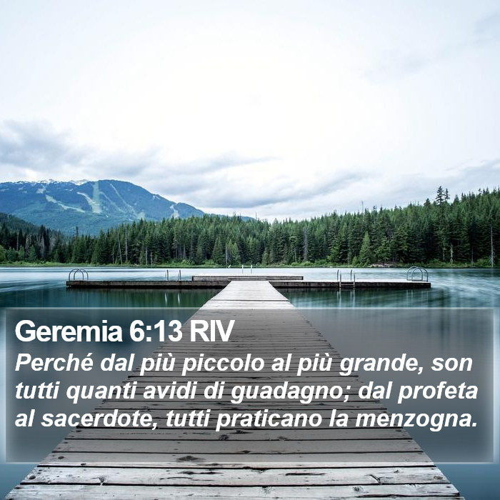 Geremia 6:13 RIV Bible Study