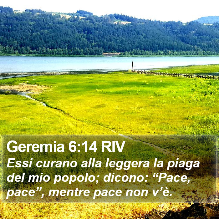 Geremia 6:14 RIV Bible Study