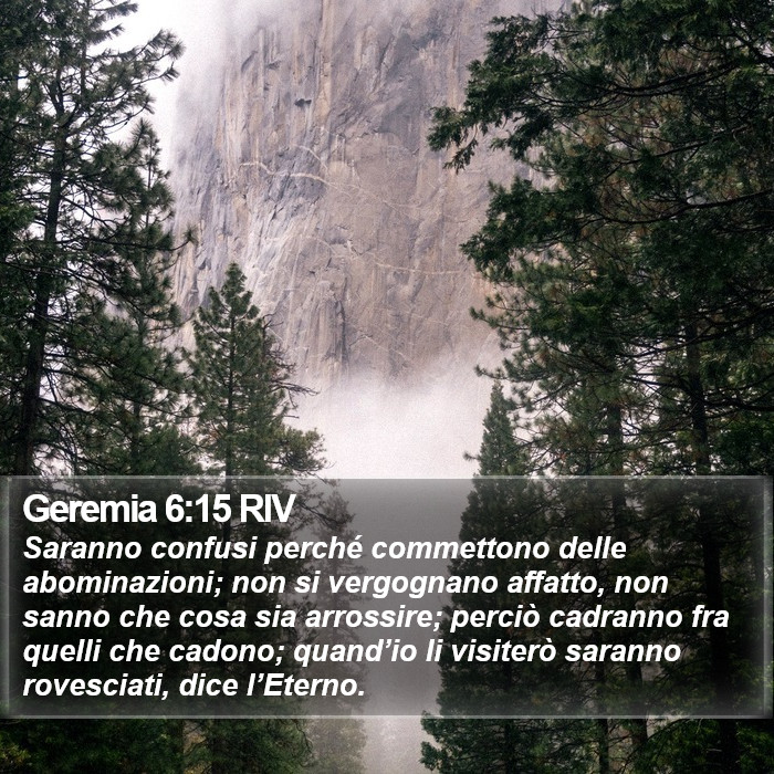 Geremia 6:15 RIV Bible Study