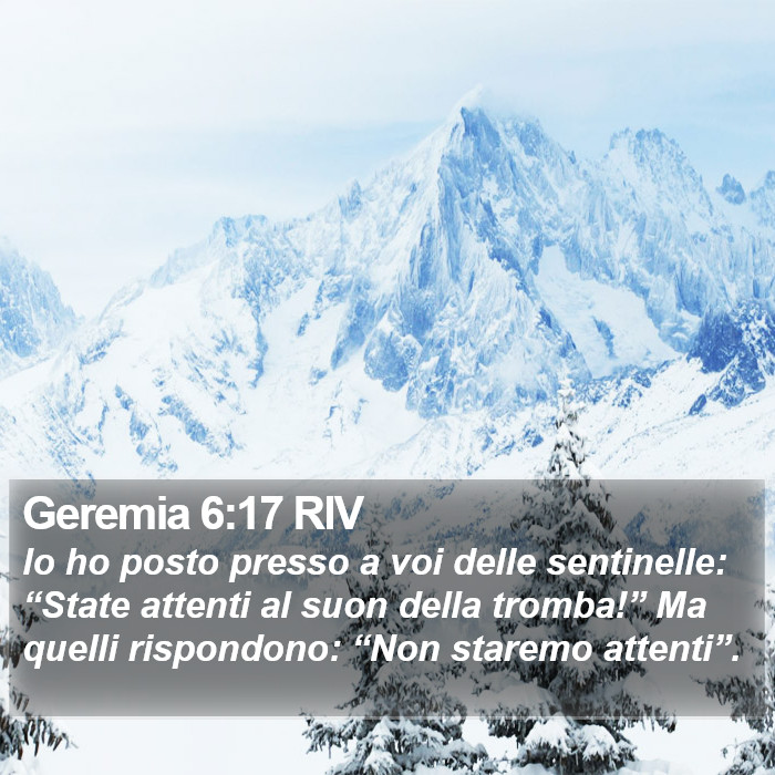 Geremia 6:17 RIV Bible Study