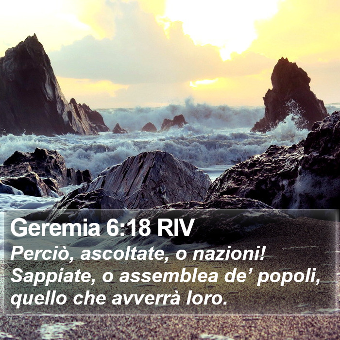 Geremia 6:18 RIV Bible Study