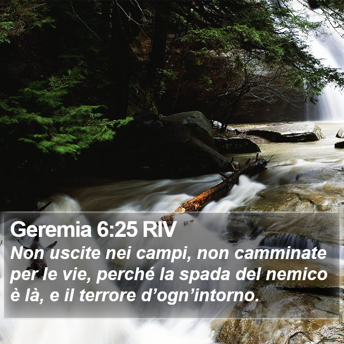 Geremia 6:25 RIV Bible Study