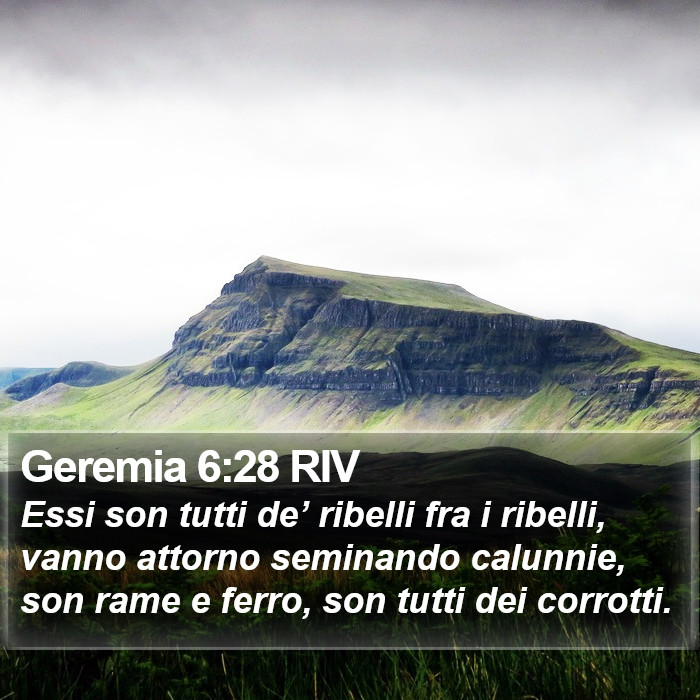 Geremia 6:28 RIV Bible Study