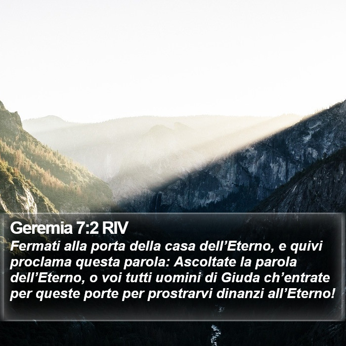 Geremia 7:2 RIV Bible Study