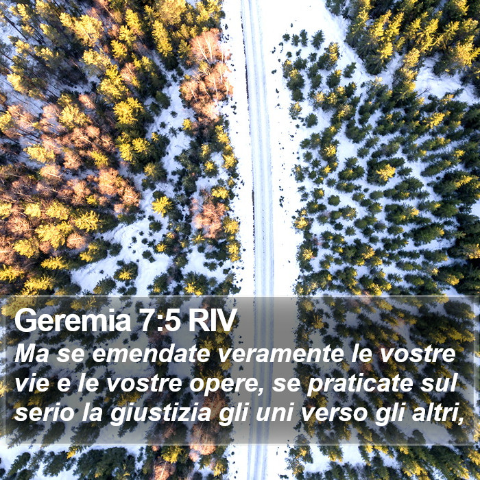Geremia 7:5 RIV Bible Study