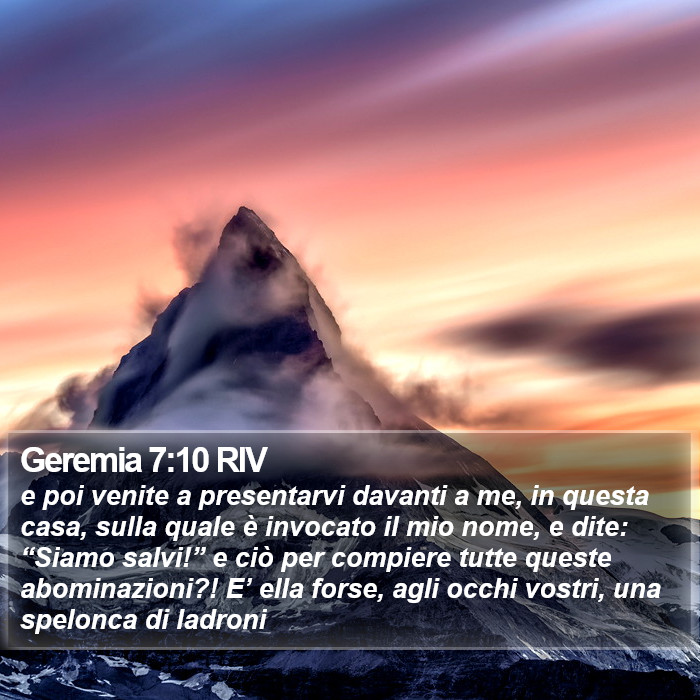 Geremia 7:10 RIV Bible Study