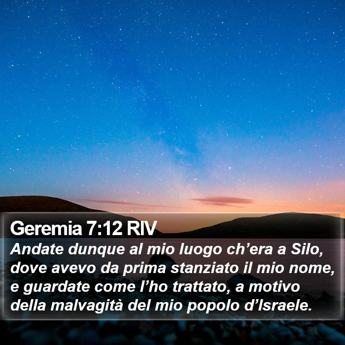 Geremia 7:12 RIV Bible Study