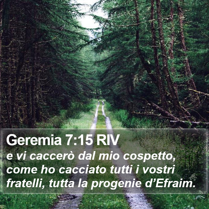 Geremia 7:15 RIV Bible Study