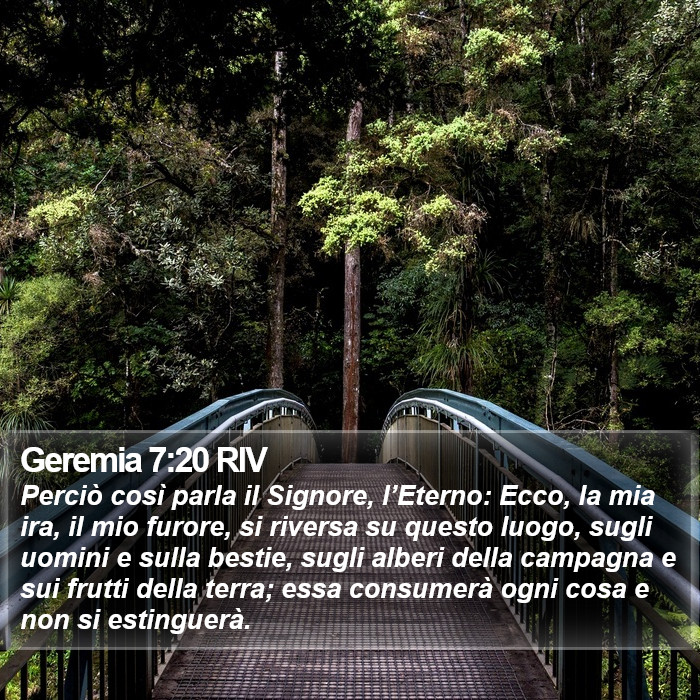 Geremia 7:20 RIV Bible Study