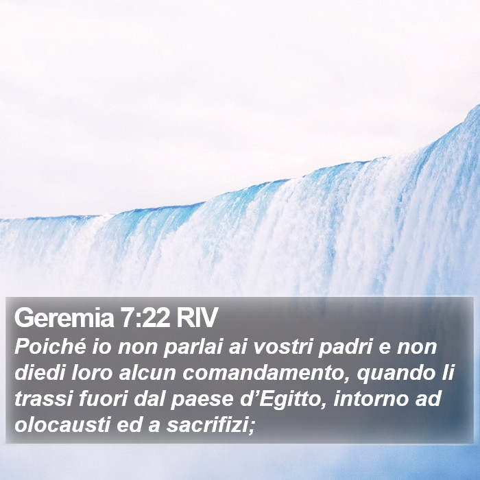 Geremia 7:22 RIV Bible Study