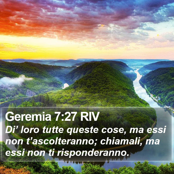 Geremia 7:27 RIV Bible Study