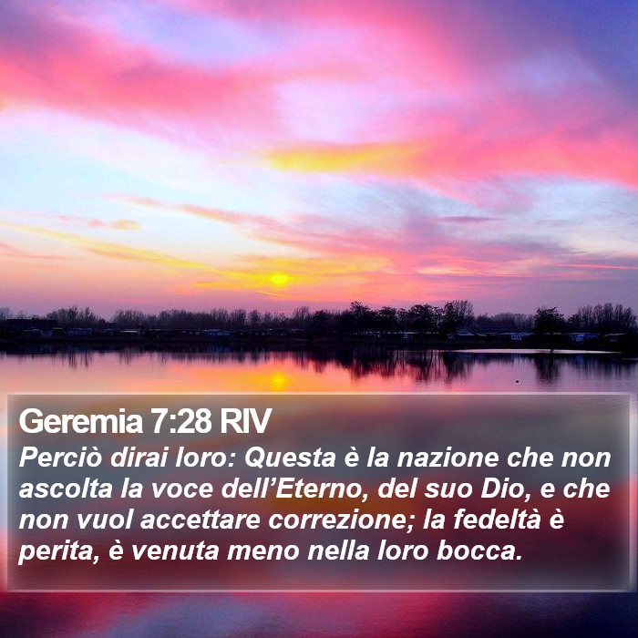 Geremia 7:28 RIV Bible Study