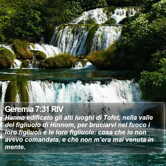 Geremia 7:31 RIV Bible Study