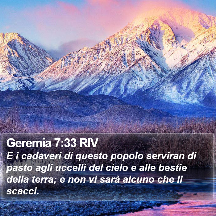 Geremia 7:33 RIV Bible Study