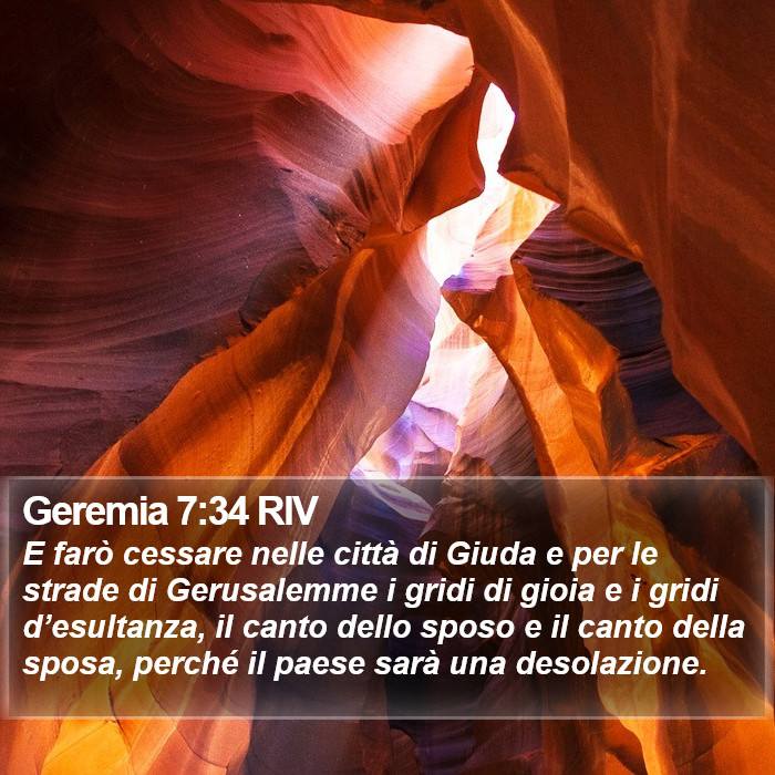 Geremia 7:34 RIV Bible Study