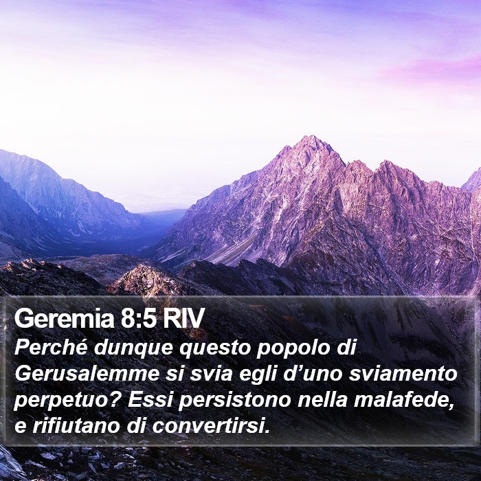 Geremia 8:5 RIV Bible Study