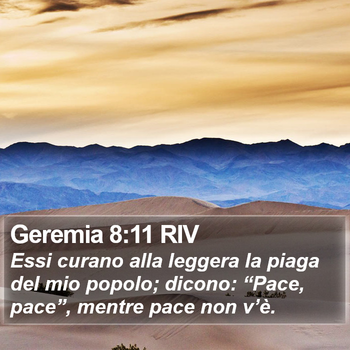 Geremia 8:11 RIV Bible Study