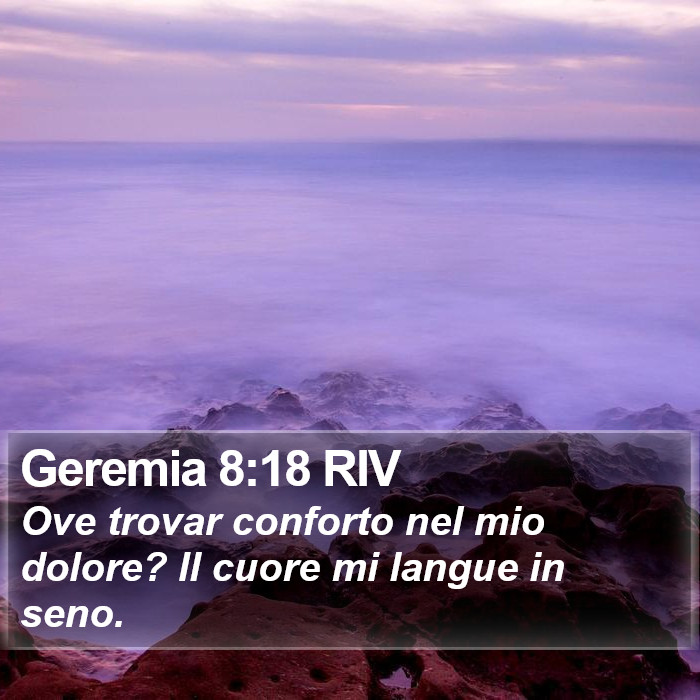 Geremia 8:18 RIV Bible Study