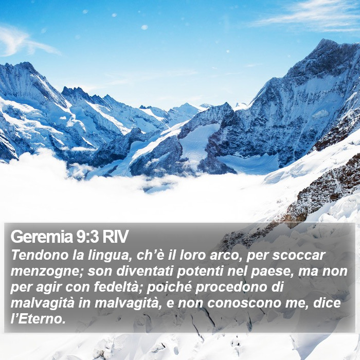 Geremia 9:3 RIV Bible Study