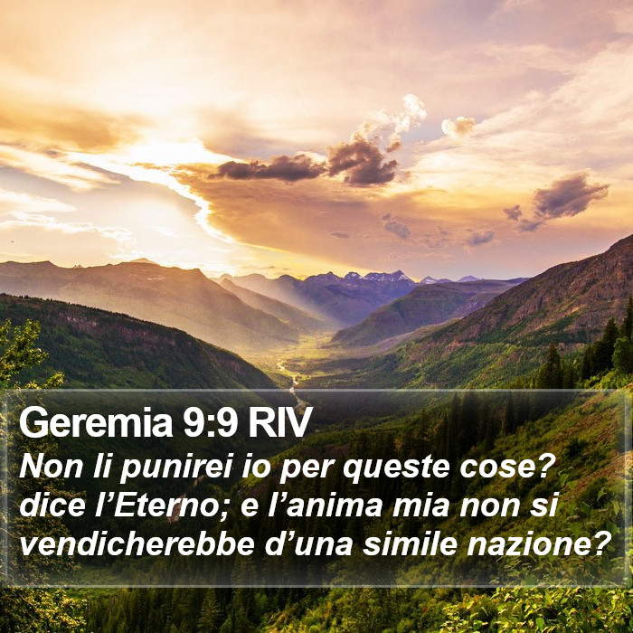 Geremia 9:9 RIV Bible Study