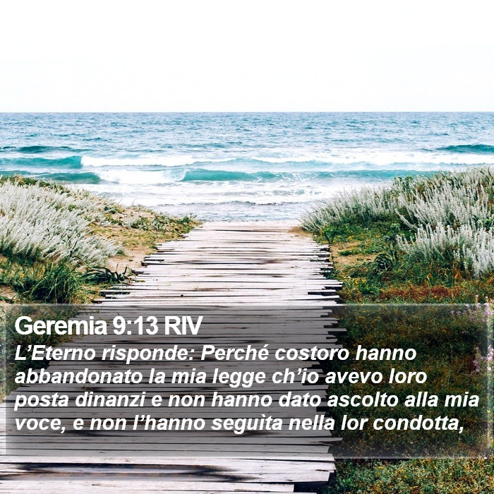Geremia 9:13 RIV Bible Study