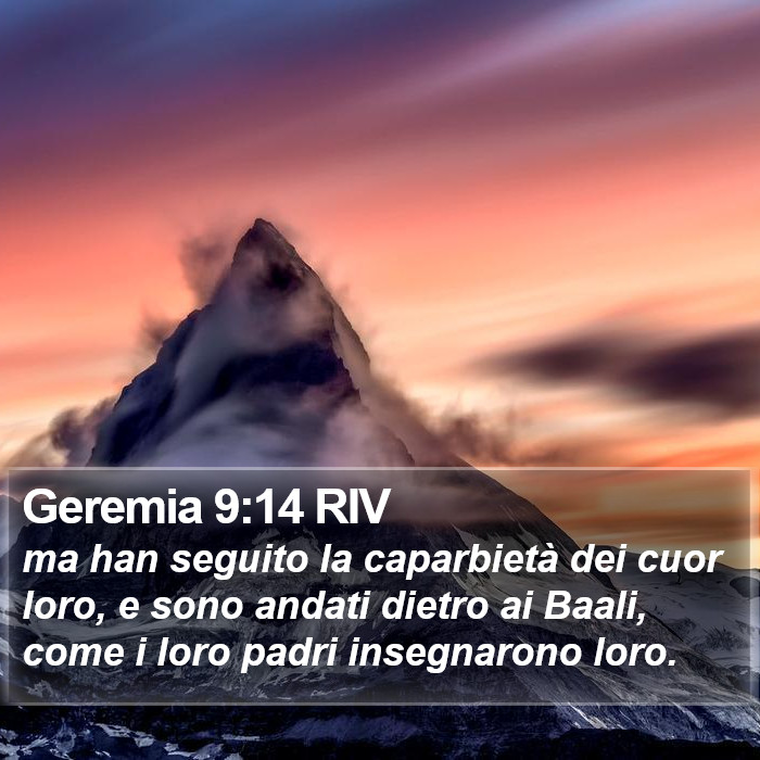 Geremia 9:14 RIV Bible Study
