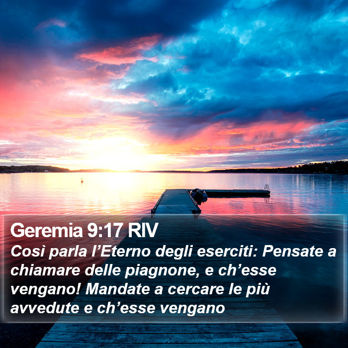 Geremia 9:17 RIV Bible Study