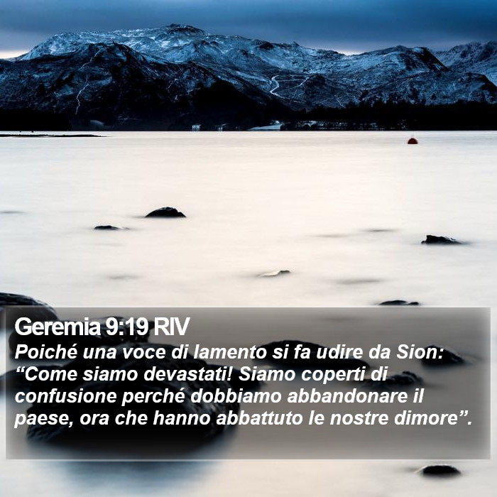 Geremia 9:19 RIV Bible Study