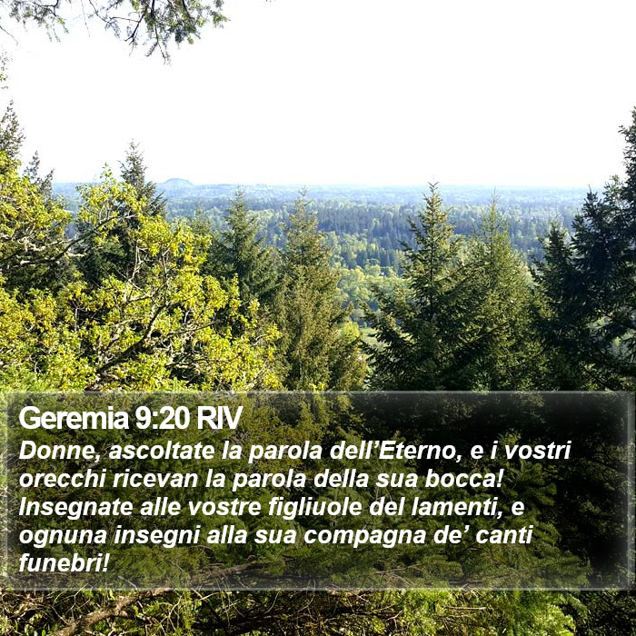 Geremia 9:20 RIV Bible Study