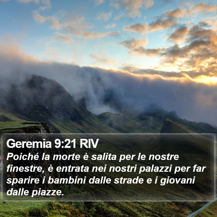 Geremia 9:21 RIV Bible Study