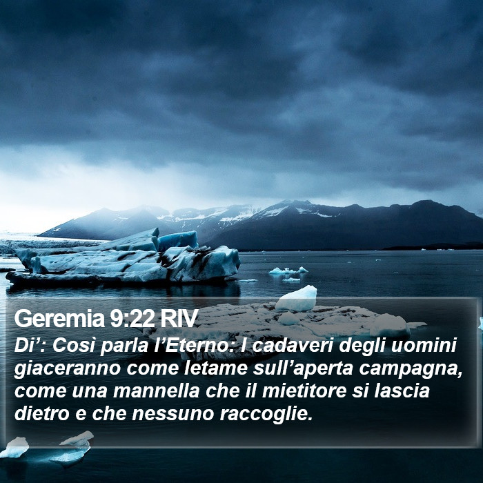 Geremia 9:22 RIV Bible Study