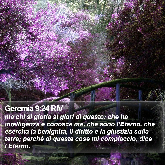 Geremia 9:24 RIV Bible Study