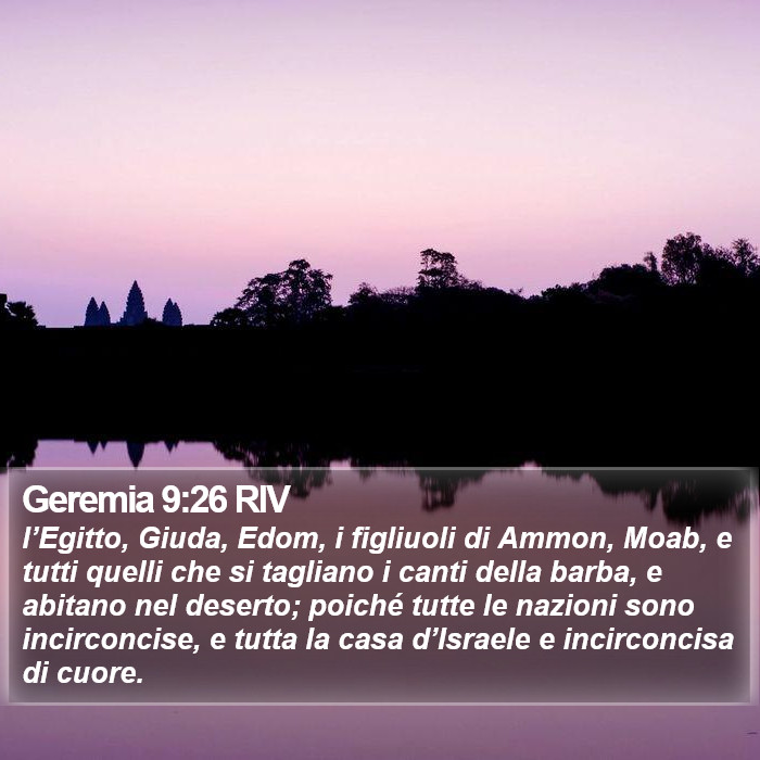 Geremia 9:26 RIV Bible Study